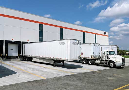 The completed loading dock at the St. Charles Trading, Inc. facility in Elgin, Illinois, finished on time and within budget.